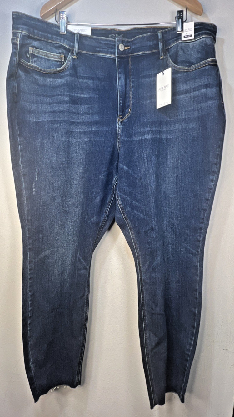 JUDY BLUE Women's Jeans Sz 24W BLUE Mid Rise Skinny Fit Stretch Dark Stone NWT
